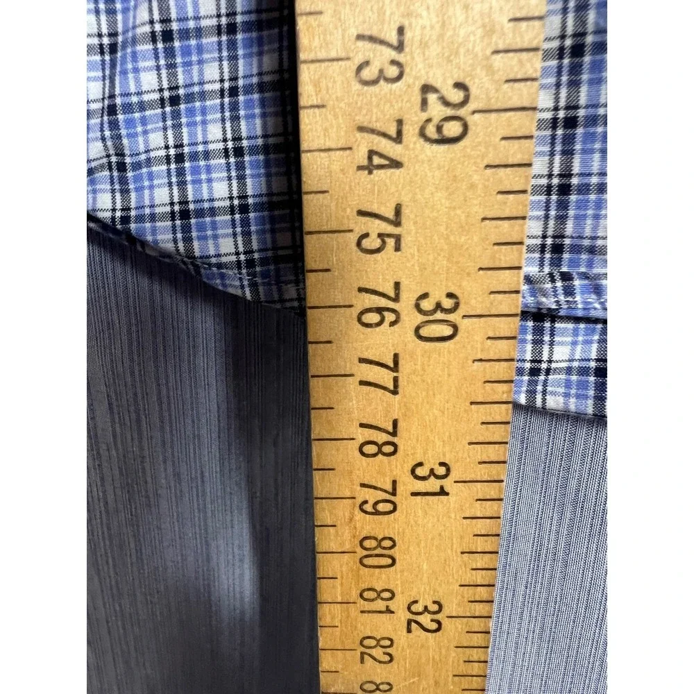 Polo Ralph Lauren Mens XL Classic Fit Blue Plaid‎ Button Down Shirt 17.5 XL